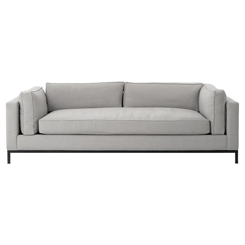 Allison Modern Classic Light Grey Upholstered Sofa - 91&quot;W