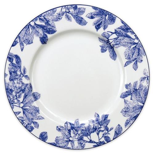 Arbor Coastal Beach Blue Porcelain Rimmed Dinner Plate