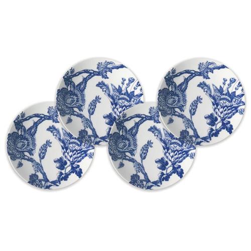 Arcadia Coastal Beach Blue Porcelain Canape Plate - Set of 4