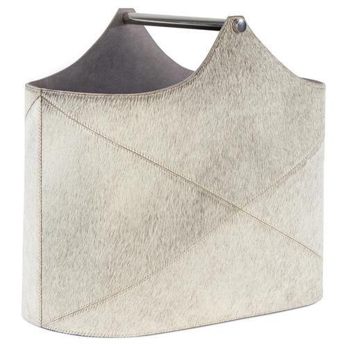 Andres Modern Classic Grey Hide Floor Basket