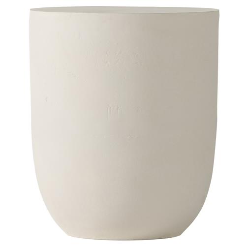 Bailey Industrial Loft White Aluminum Round Drum Outdoor Drink Table