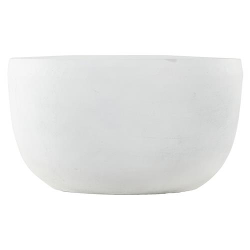 Bailey Industrial Loft White Aluminum Round Drum Outdoor End Table