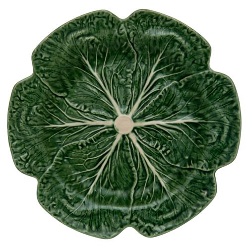 Cabbage French Green Stoneware Charger Plates - Set of 2