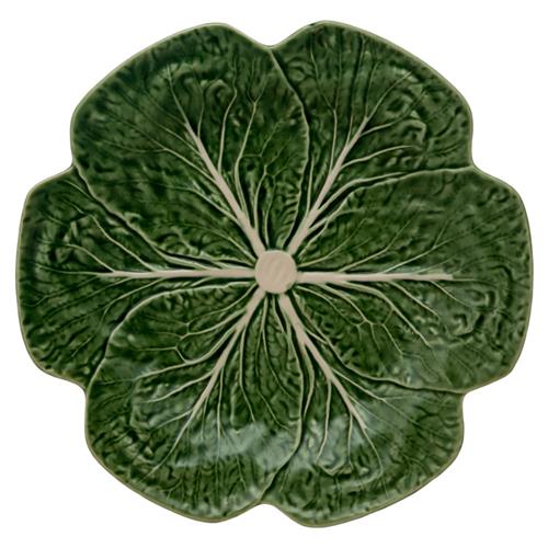Cabbage French Green Stoneware Dinner Plates - Set of 4