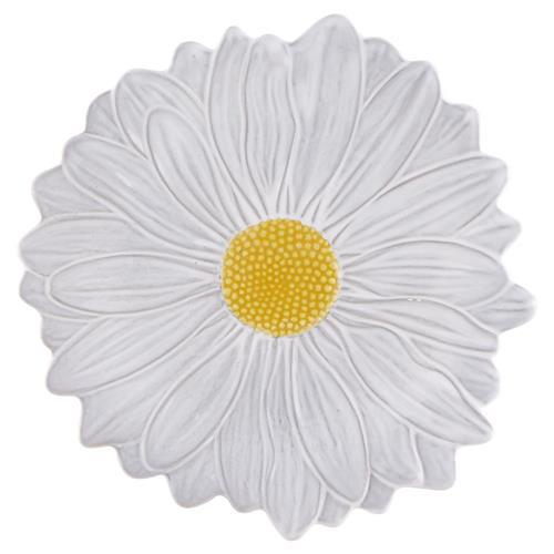 Maria Flor French White Stoneware Fruit Plates - Set of 4