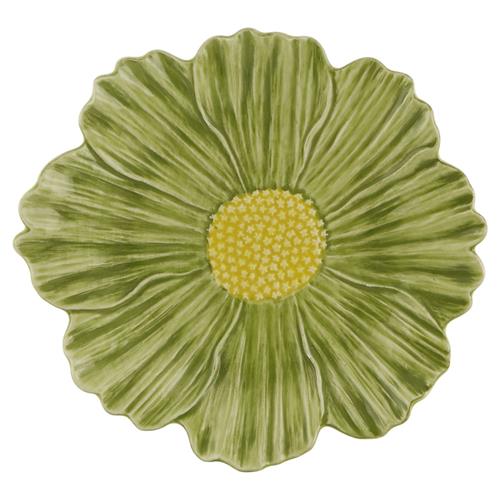 Maria Flor French Green Stoneware Fruit Plates - Set of 4