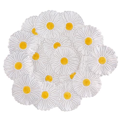 Maria Flor French Earthenware Floral Centerpiece Platter