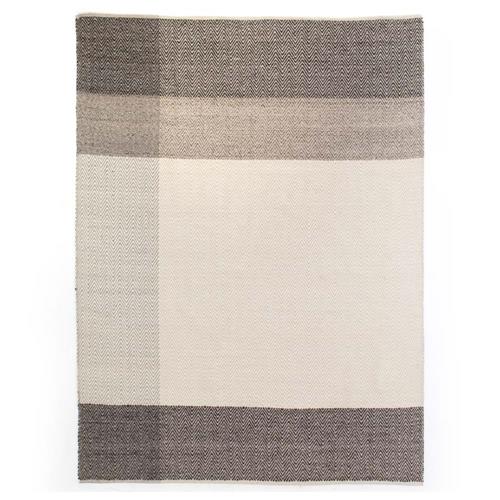 Brielle Modern Classic Brown Wool Striped Patterned Rug - 8&#39;x10&#39;