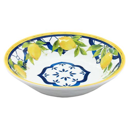Palermo Global Bazaar White Melamine Lemon Print Cereal Bowl