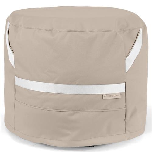 Outdoor Side End Table Brown Round Cover