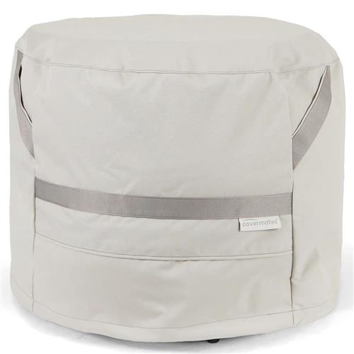 Outdoor Dining Table Beige Round Furniture Storage Cover