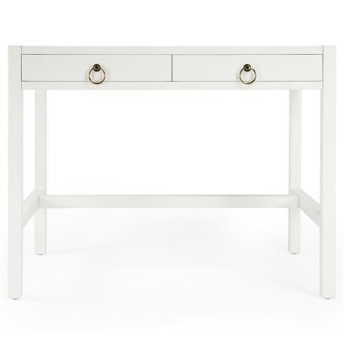 Allura Modern Classic White Wood Desk