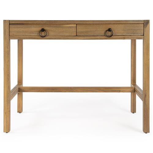 Allura Modern Classic Natural Brown Wood Desk