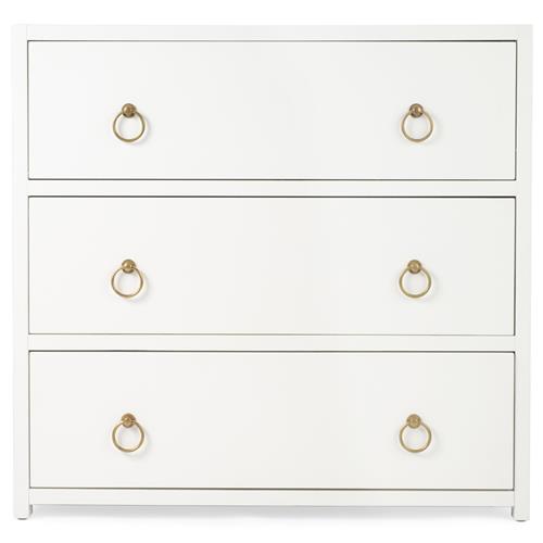 Allura Modern Classic White Wood Chest Dresser