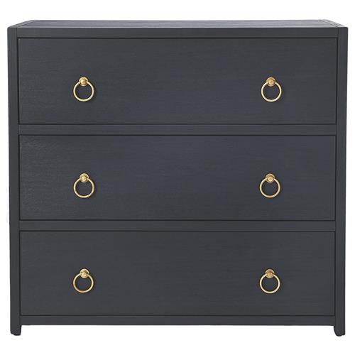 Allura Modern Classic Blue Wood Chest Dresser