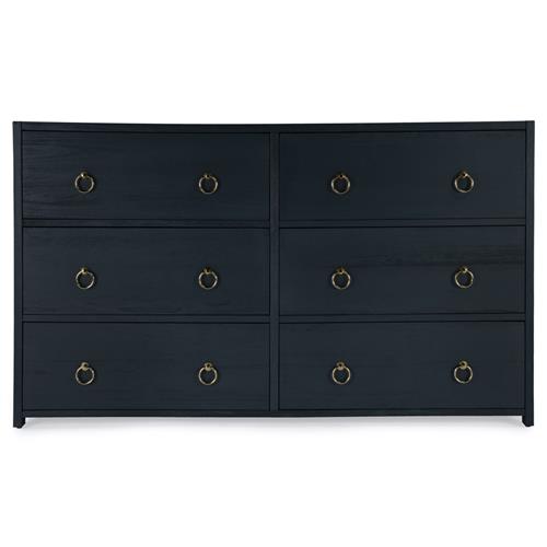 Allura Modern Classic Blue Wood Double Dresser