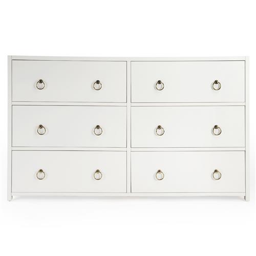 Allura Modern Classic White Wood Double Dresser