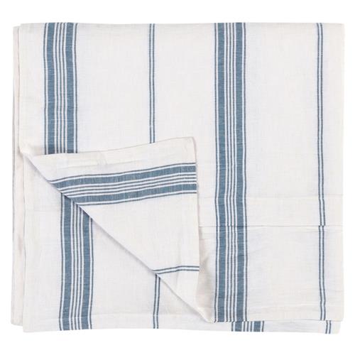 Jarrah Coastal Beach Blue Striped Linen Duvet - Queen