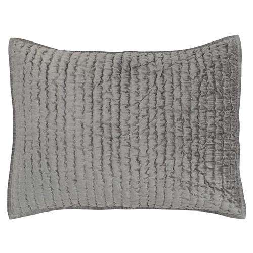 Beata Modern Classic Grey Velvet Sham - Standard