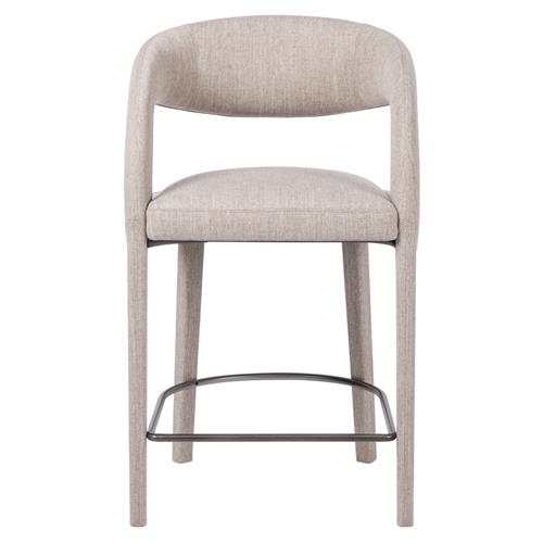 Alexander Mid Century Modern Light Grey Performance Iron Frame Counter Stool