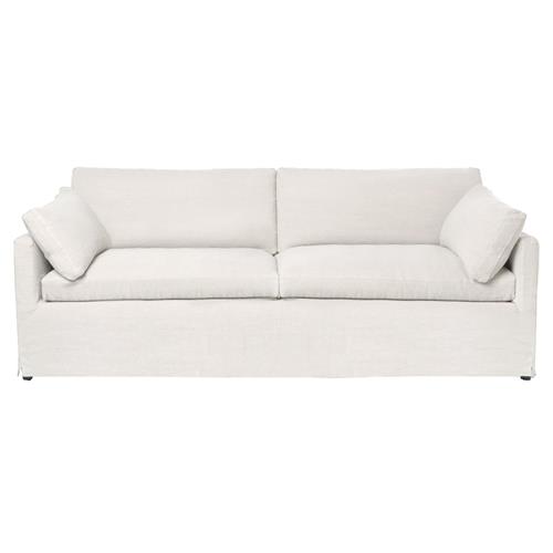 Cisco Home Louis Modern Classic White Linen Slipcovered Sofa - 78&#39;&#39;W