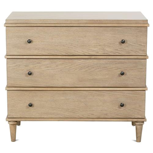 Marlowe Rustic Lodge Brown Oak 3 Dovetail Drawer Bachelor Chest Dresser