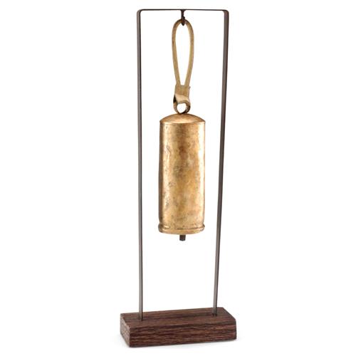 Beckett Updated Traditional Gold Brass Cylinder Bell Sculpture