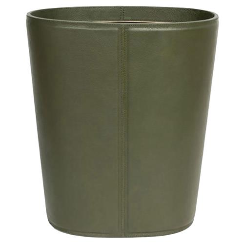 Pigeon and Poodle Asby Modern Classic Forest Leather Oval Waste Basket
