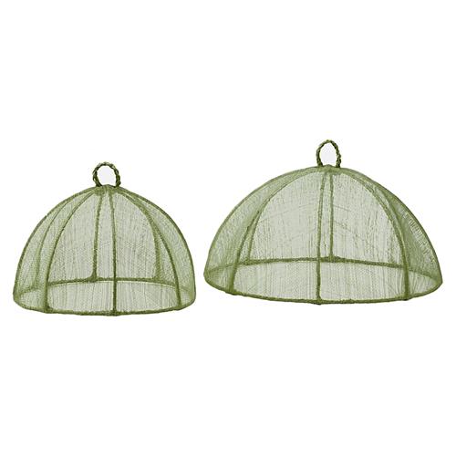 Rachel Green Woven Sinamay Round Serveware Food Cover - Set of 2