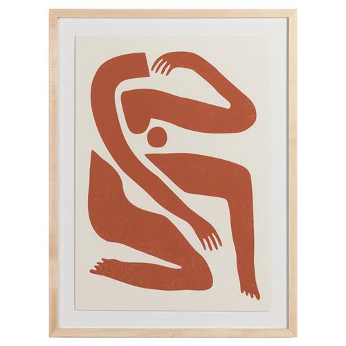 Teracotta Body Abstract Painting - 32x24