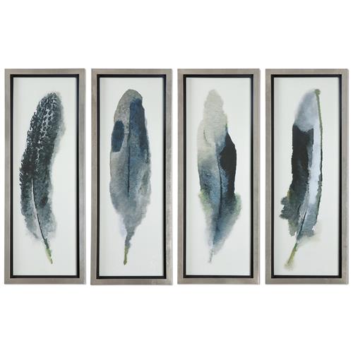 Plume Rustic Grey Animals &amp; Nature Black Frame Painting