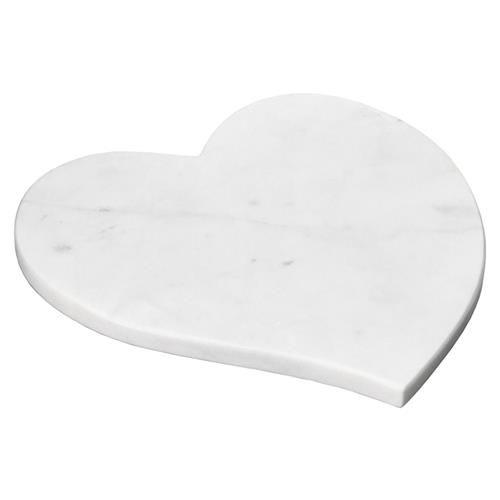 Simon Pearce Modern Classic White Marble Heart Cheese Board