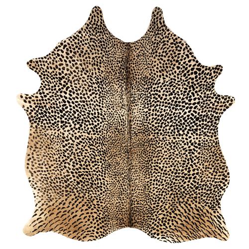 Janet Rustic Lodge Leopard Print Hair On Hide Rug - 5&#39;x7&#39;