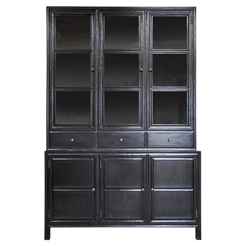 Caelor Global Bazaar Hand Rubbed Black Colonial Hutch