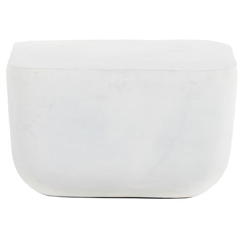 Artemio Industrial Loft Matte White Aluminum  Square Outdoor End Table