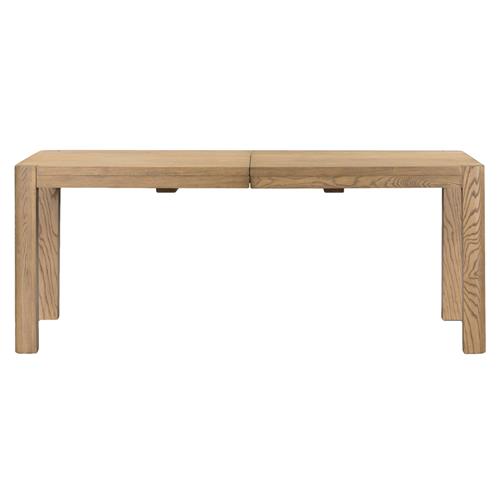 Zulu Rustic Natural Brown Wood Rectangular Extendable Dining Table - 74-94&quot;W