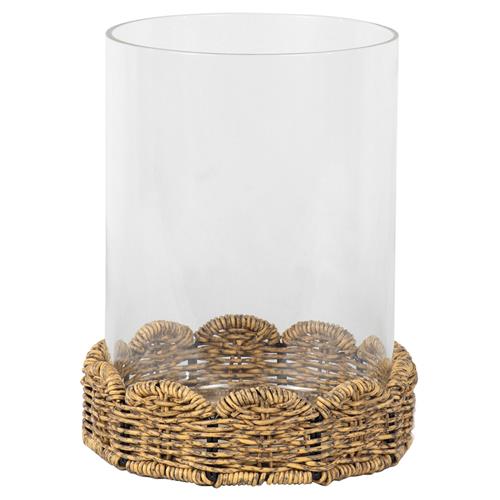 Haven Coastal Clear Glass Outdoor Hurricane Candleholder - Small