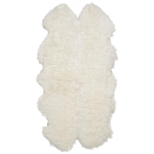 Veruca Modern Ivory Sheepskin 4 Pelt Fur Rug - 4&#39;x6&#39;