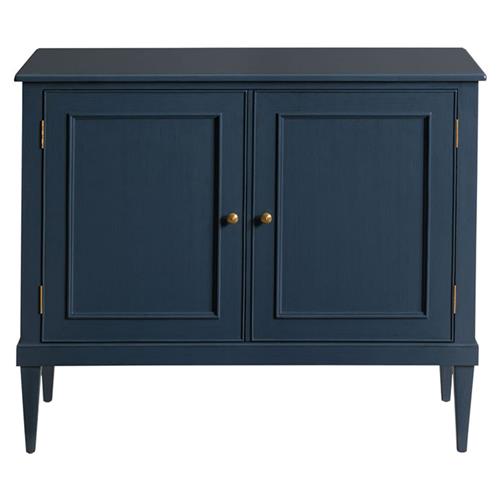 Cerise Updated Traditional Blue Oak Wood Sideboard