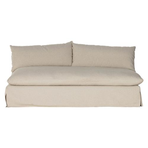 Cee Modern Classic Beige Performance Slipcovered Sofa - Small - 74Gǥ