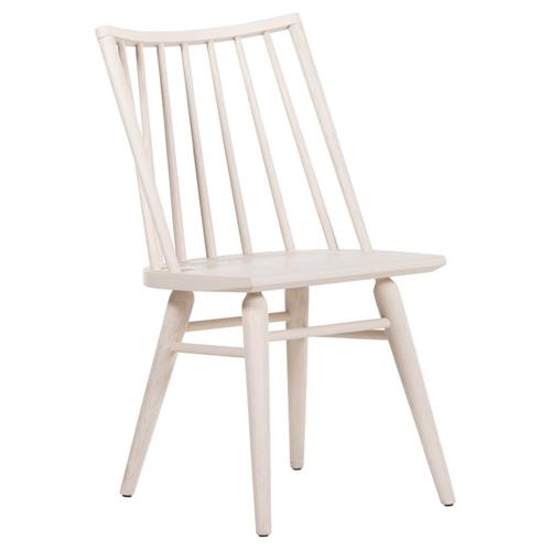 Lara French Classic Off White Oak Wood Windsor Dining Side Chair