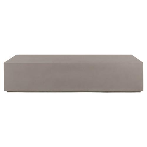 Otto Modern Classic Grey Concrete Rectangular Block Outdoor Coffee Table