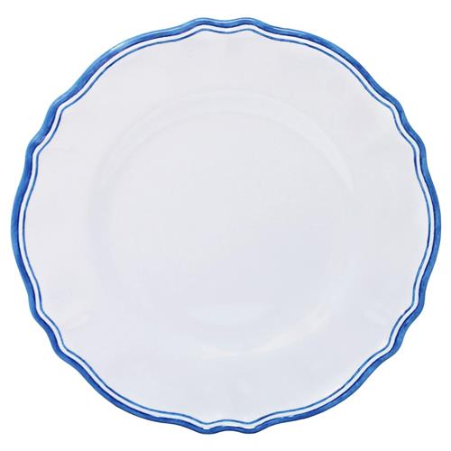 Maison French Country Blue Edge White Melamine Salad Plate