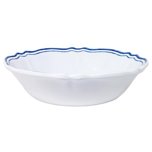Maison French Country Blue Edge White Melamine Cereal Bowl
