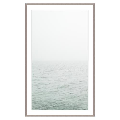 Maribel Coastal Beach Blue Ocean Seascape Grey Frame Photograph I - 65x40
