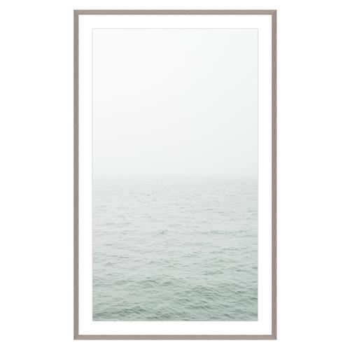 Maribel Coastal Beach Blue Ocean Seascape Grey Frame Photograph II - 65x40
