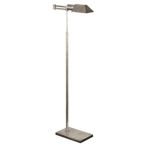 Visual Comfort Studio Modern Classic Antique Nickel Metal Swing Arm Floor Lamp