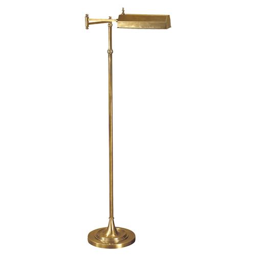 Visual Comfort Dorchester Regency Burnished Brass Pharmacy Swing Arm Floor Lamp