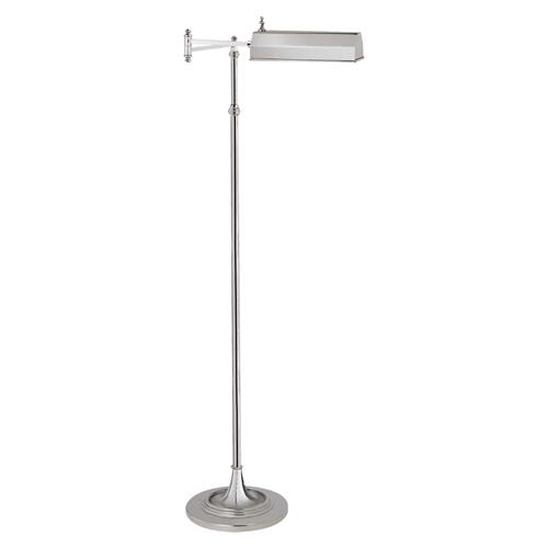 Visual Comfort Dorchester Regency Polished Nickel Pharmacy Swing Arm Floor Lamp