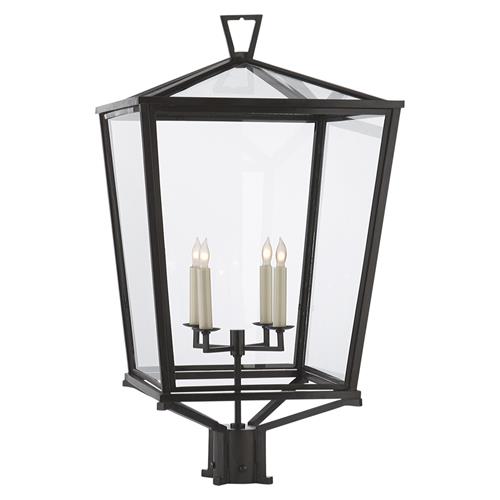 Visual Comfort Darlana Modern Classic Bronze Metal Outdoor Post Lantern